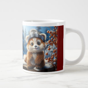 Caneca De Café Grande Rufus - Um adorável panda vermelho