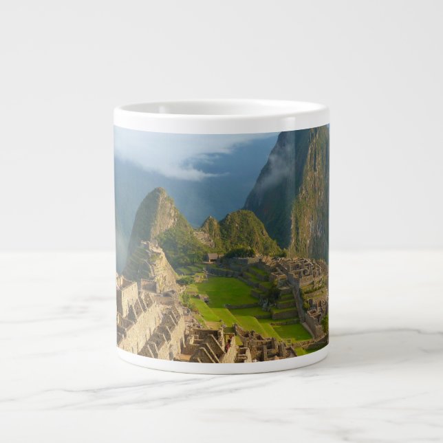 Caneca De Café Grande Ruínas de Machu Picchu (Frente)