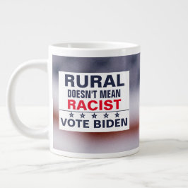 Caneca De Café Grande Rurais Anti-Racismo Pro-Kamala Harris Votação Blue