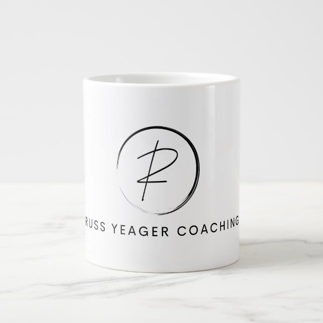 Caneca De Café Grande Russ Yeager Coaching Signature Logo (Frente)