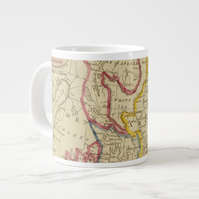 Caneca De Café Grande Rússia do Norte na Europa (Frente Esquerda)