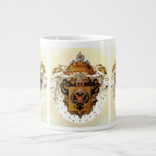 Caneca De Café Grande Rússia Imperial casaco de armas menores