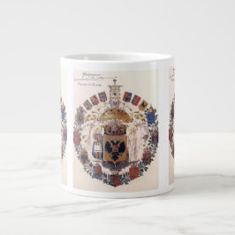 Caneca De Café Grande Rússia imperial maior casaco de armas