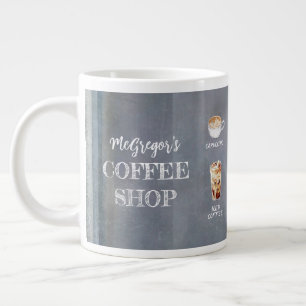 Caneca De Café Grande Russo Família Compre de Café ou Azul Comercial