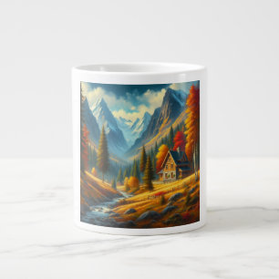Caneca De Café Grande Russo, Outono - Casca e rio