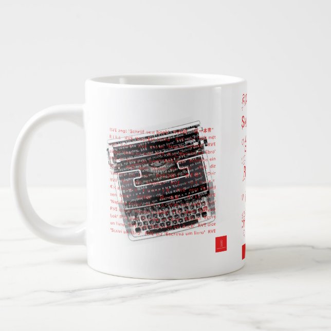 Caneca De Café Grande RVE DIZ: Jumbo Mug "Escreva um Livro" (Esquerda)