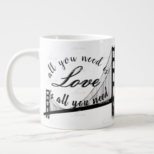 Caneca De Café Grande S.F Amor  (Esquerda)
