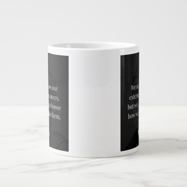 Caneca De Café Grande Sabedoria de Epictetus: empoderamento através da r (Frente)