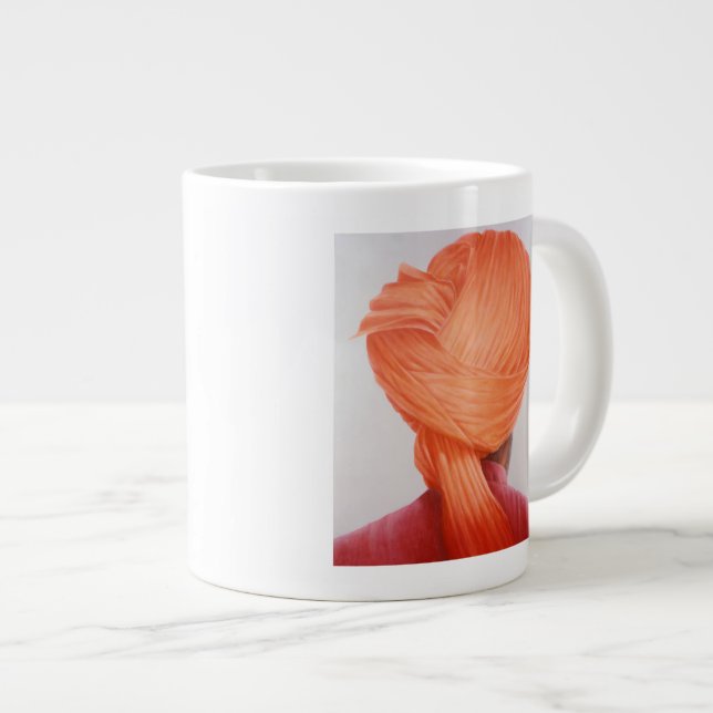 Caneca De Café Grande Saffron Turban (Frente Esquerda)
