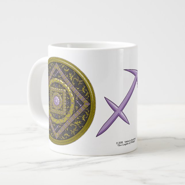 Caneca De Café Grande Sagittarius Mandala Specialty (Frente Esquerda)