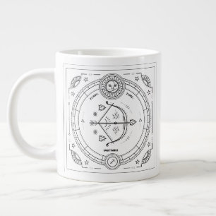 Caneca De Café Grande Sagittarius Zodíaco - Cama de Aniversário Personal