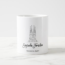 Caneca De Café Grande Sagrada Familia Café da Espanha de Barcelona e Tea