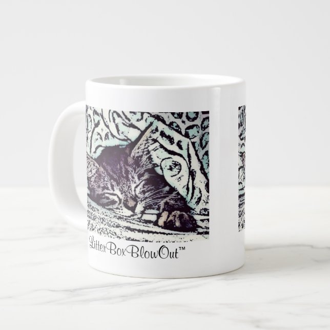 Caneca De Café Grande SaídaDeBrilhoDeCaixaDeLitros (Frente Esquerda)