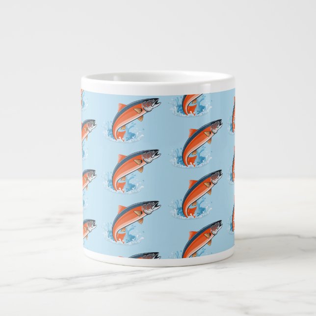 Caneca De Café Grande Salmão (Frente)