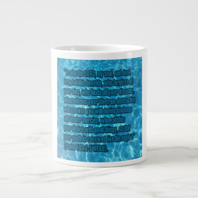 Caneca De Café Grande Salmo 103:2-5 WEBU Mug (Frente)