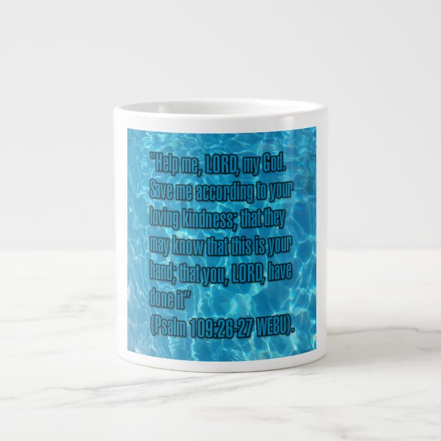 Caneca De Café Grande Salmo 109:26-27 WEBU Mug (Frente)