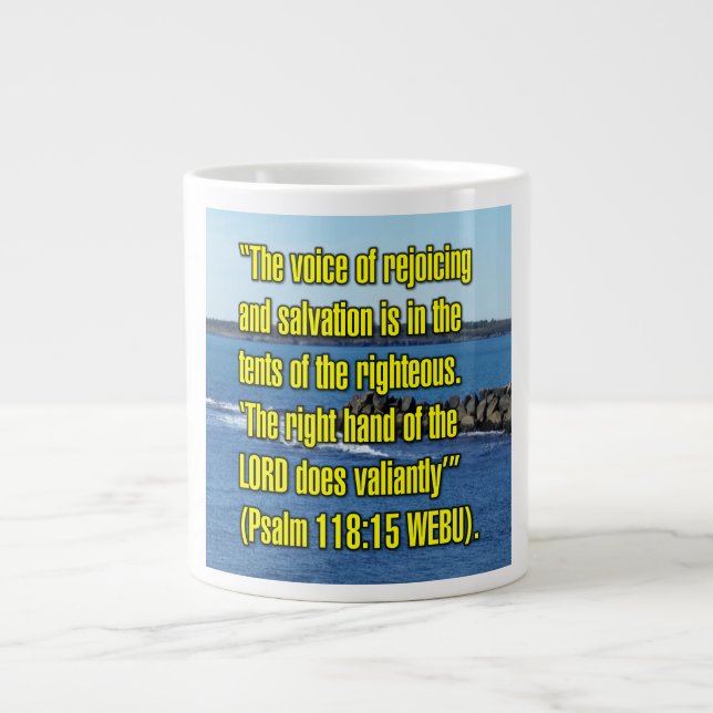Caneca De Café Grande Salmo 118:15 WEBU Mug (Frente)