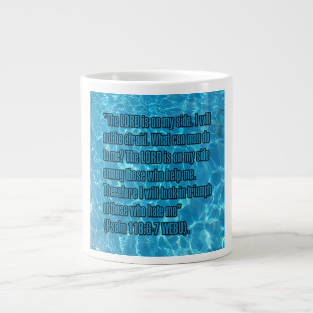 Caneca De Café Grande Salmo 118:6-7 WEBU Mug (Frente)
