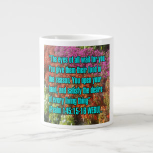 Caneca De Café Grande Salmo 145:15-16 WEBU Mug