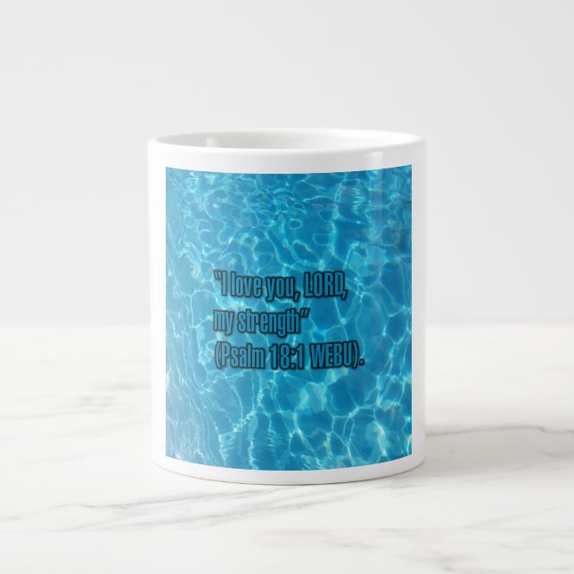 Caneca De Café Grande Salmo 18:1 WEBU Mug (Frente)