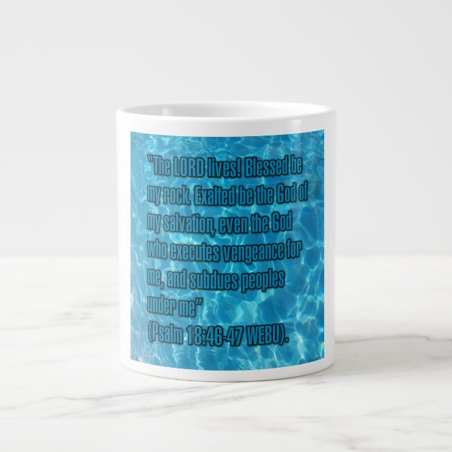 Caneca De Café Grande Salmo 18:46-47 WEBU Mug (Frente)
