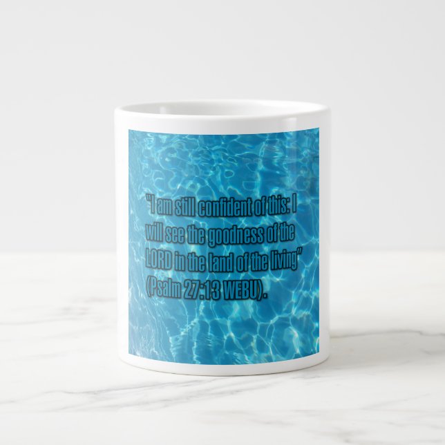 Caneca De Café Grande Salmo 27:13 WEBU Mug (Frente)