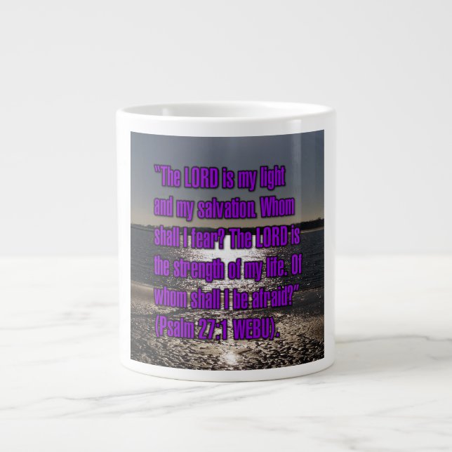 Caneca De Café Grande Salmo 27:1 WEBU Mug (Frente)