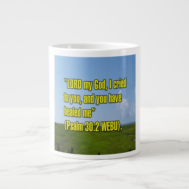 Caneca De Café Grande Salmo 30:2 WEBU Mug (Frente)