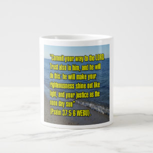 Caneca De Café Grande Salmo 37:5-6 WEBU Mug