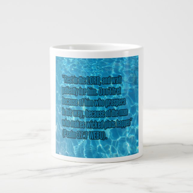 Caneca De Café Grande Salmo 37:7 WEBU Mug (Frente)