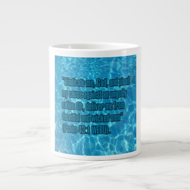 Caneca De Café Grande Salmo 43:1 WEBU Mug (Frente)