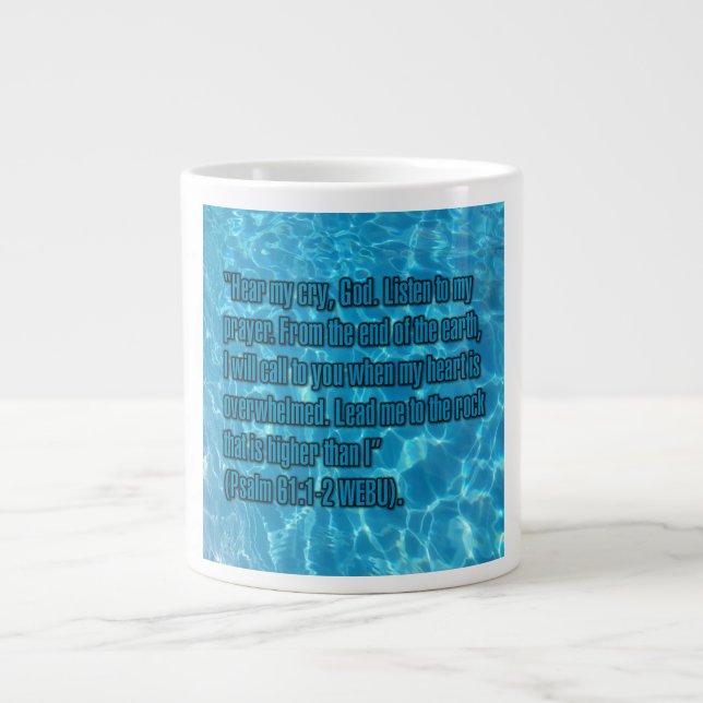 Caneca De Café Grande Salmo 61:1-2 WEBU Mug (Frente)