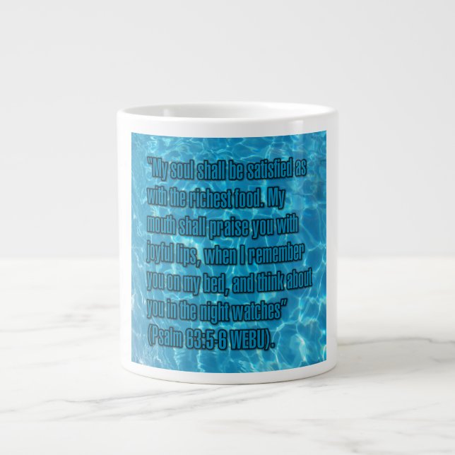 Caneca De Café Grande Salmo 63:5-6 WEBU Mug (Frente)