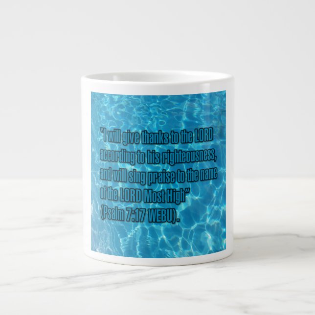 Caneca De Café Grande Salmo 7:17 WEBU Mug (Frente)