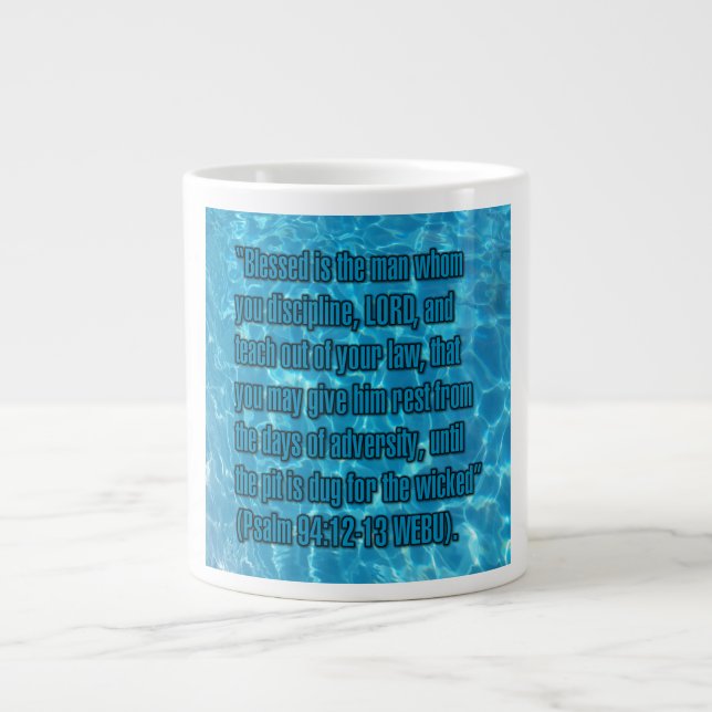 Caneca De Café Grande Salmo 94:12-13 WEBU Mug (Frente)