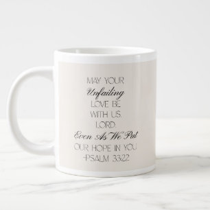 Caneca De Café Grande Salmos 33:32 Versículo da Bíblia da Esperança Cane