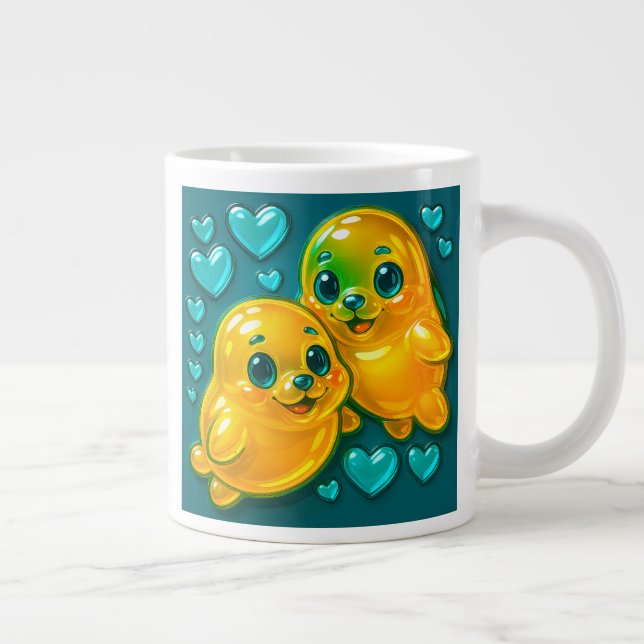 Caneca De Café Grande Salut les phoques (Direita)