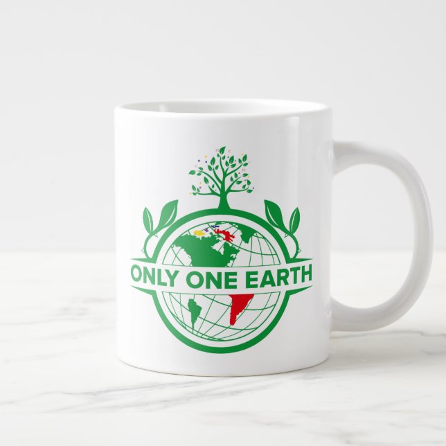 Caneca De Café Grande Salvar vida da Terra (Direita)