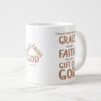 Caneca De Café Grande Salvo por Grace através de Faith Tan Ephesianos 2: