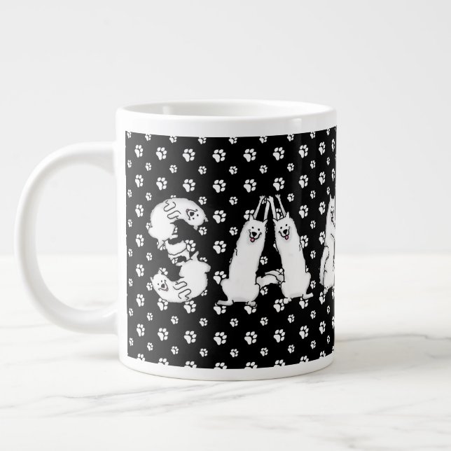 Caneca De Café Grande Sammy Ortografou em Samoyed Dog Letters (Esquerda)