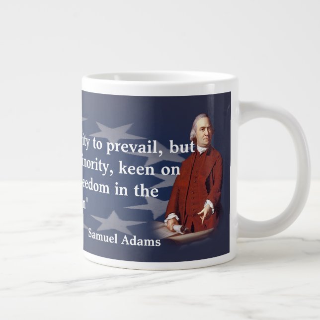 Caneca De Café Grande Samuel Adams Cita Incêndios da Liberdade em Bruxel (Direita)