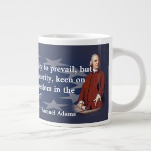 Caneca De Café Grande Samuel Adams fala sobre incêndios em Bruxelas