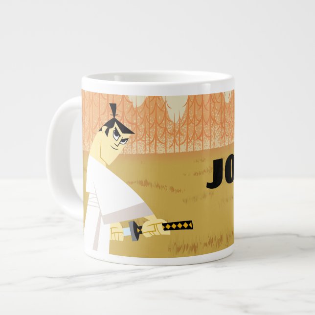 Caneca De Café Grande Samurai Jack Drawing Sword (Frente Esquerda)