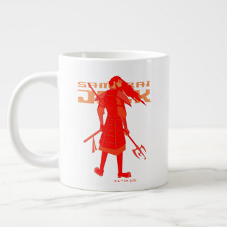 Caneca De Café Grande Samurai Jack Red Warrior Graphic