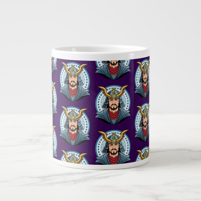 Caneca De Café Grande samurai japonês (Frente)