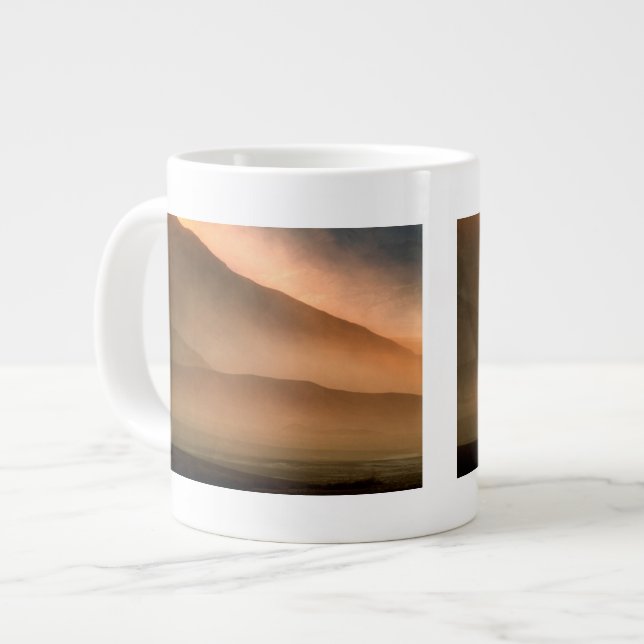Caneca De Café Grande Sandstorm em Mesquite Sand Dunes, Sunset (Frente Esquerda)