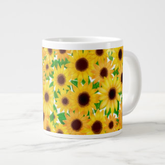 Caneca De Café Grande Sangue de girassol alegre