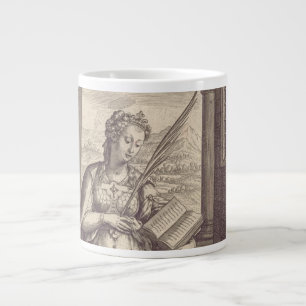 Caneca De Café Grande Santa Anastácia a Libertadora Arte Preto e Branco