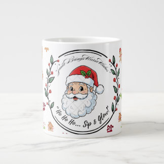 Caneca De Café Grande Santa Brings Warm Wishes – Festive Christmas Coffe