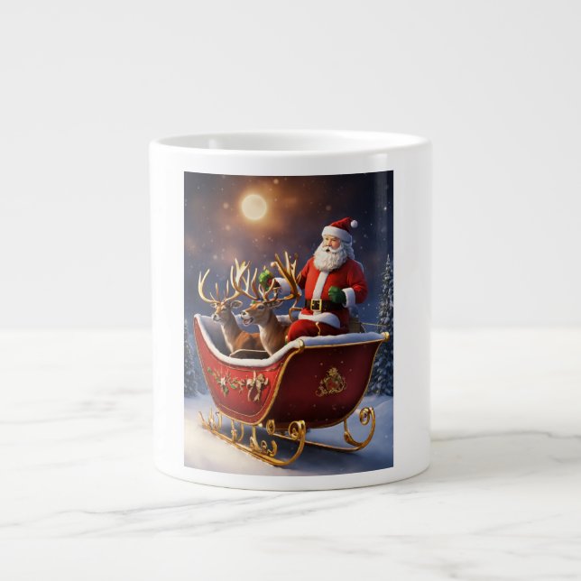 Caneca De Café Grande Santa Claus Mug (Frente)